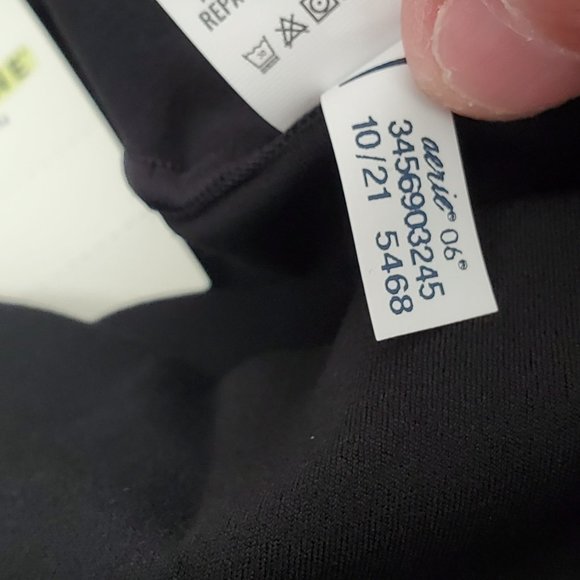 OFFLINE By Aerie Real Me High Waisted Crossover Rib Super Flare Legging black XS - Picture 8 of 11